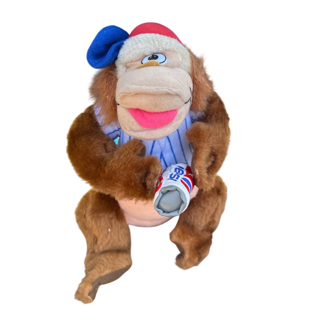 Vintage 1996 Pepsi Pepsi-Cola Monkey Plush Nanco GWC Baseball Orangutan Toy